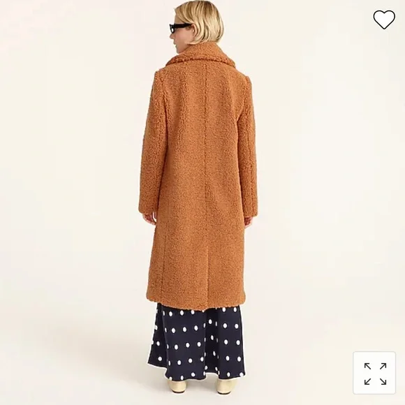 J. Crew Petite double-breasted teddy sherpa topcoat - Picture 3 of 8